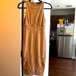 Tan bodycon dress